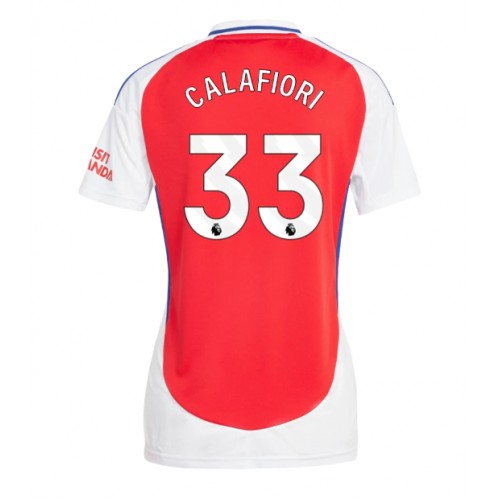 Fotballdrakt Dame Arsenal Riccardo Calafiori #33 Hjemmedrakt 2024-25 Kortermet